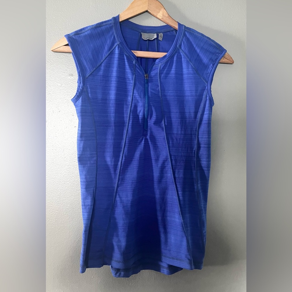 Athleta Excursion Zip Sleeveless Top XS | Royal Blue S67757